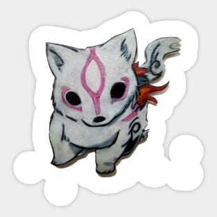 okami pup Sticker